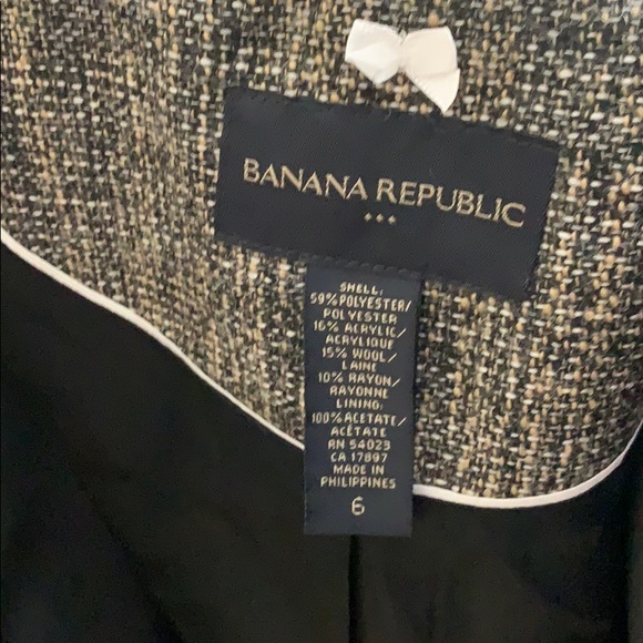 BANANA REPUBLIC tweed short blazer jacket - Picture 5 of 5